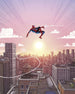 Marvel Spider Man Swinging through the Air Fotobehang DX4 209 | Yourdecoration.be