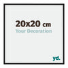 Miami Aluminium Fotokader 20x20cm Zwart Hoogglans Voorzijde Maat | Yourdecoration.be