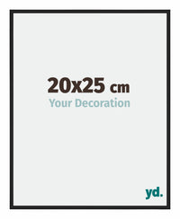 Miami Aluminium Fotokader 20x25cm Zwart Hoogglans Voorzijde Maat | Yourdecoration.be