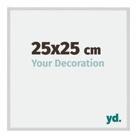 Miami Aluminium Fotokader 25x25cm Zilver Mat Voorzijde Maat | Yourdecoration.be
