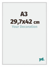 Miami Aluminium Fotokader 29 7x42cm A3 Zilver Mat Voorzijde Maat | Yourdecoration.be