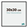 Miami Aluminium Fotokader 30x30cm Zwart Hoogglans Voorzijde Maat | Yourdecoration.be