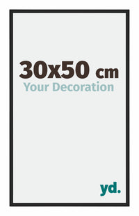 Miami Aluminium Fotokader 30x50cm Zwart Hoogglans Voorzijde Maat | Yourdecoration.be
