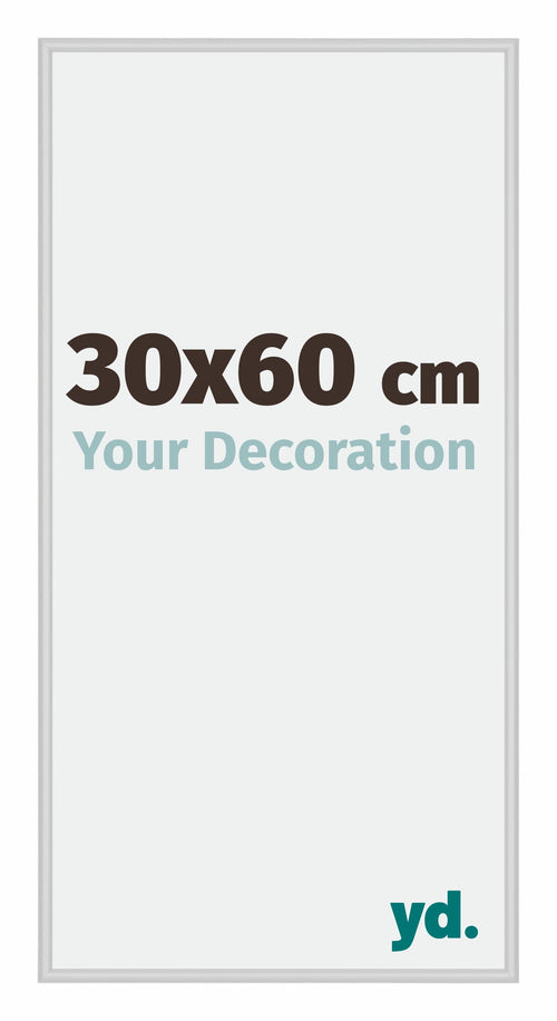 Miami Aluminium Fotokader 30x60cm Zilver Mat Voorzijde Maat | Yourdecoration.be