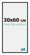 Miami Aluminium Fotokader 30x60cm Zwart Hoogglans Voorzijde Maat | Yourdecoration.be