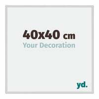 Miami Aluminium Fotokader 40x40cm Zilver Mat Voorzijde Maat | Yourdecoration.be