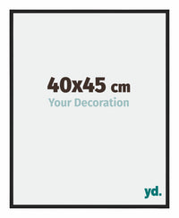 Miami Aluminium Fotokader 40x45cm Zwart Hoogglans Voorzijde Maat | Yourdecoration.be