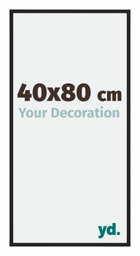 Miami Aluminium Fotokader 40x80cm Zwart Hoogglans Voorzijde Maat | Yourdecoration.be