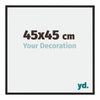 Miami Aluminium Fotokader 45x45cm Zwart Hoogglans Voorzijde Maat | Yourdecoration.be
