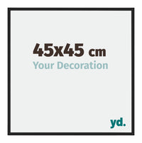 Miami Aluminium Fotokader 45x45cm Zwart Hoogglans Voorzijde Maat | Yourdecoration.be