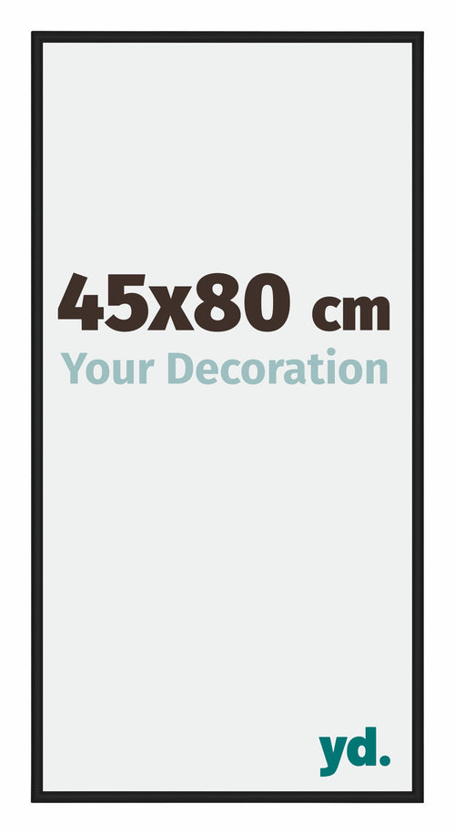 Miami Aluminium Fotokader 45x80cm Zwart Hoogglans Voorzijde Maat | Yourdecoration.be