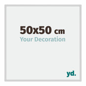 Miami Aluminium Fotokader 50x50cm Zilver Mat Voorzijde Maat | Yourdecoration.be