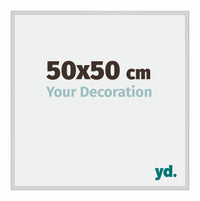 Miami Aluminium Fotokader 50x50cm Zilver Mat Voorzijde Maat | Yourdecoration.be