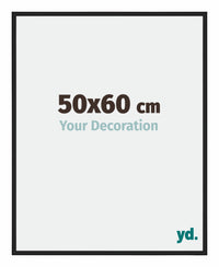 Miami Aluminium Fotokader 50x60cm Zwart Hoogglans Voorzijde Maat | Yourdecoration.be