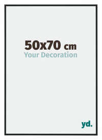 Miami Aluminium Fotokader 50x70cm Zwart Hoogglans Voorzijde Maat | Yourdecoration.be