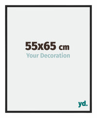 Miami Aluminium Fotokader 55x65cm Zwart Hoogglans Voorzijde Maat | Yourdecoration.be
