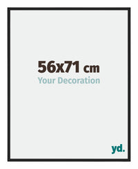 Miami Aluminium Fotokader 56x71cm Zwart Hoogglans Voorzijde Maat | Yourdecoration.be