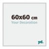 Miami Aluminium Fotokader 60x60cm Zilver Mat Voorzijde Maat | Yourdecoration.be