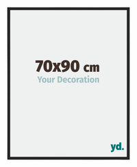 Miami Aluminium Fotokader 70x90cm Zwart Hoogglans Voorzijde Maat | Yourdecoration.be