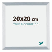 Mura MDF Fotokader 20x20cm Aluminium Geborsteld Voorzijde Maat | Yourdecoration.be