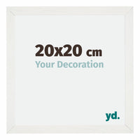 Mura MDF Fotokader 20x20cm Wit Geveegd Voorzijde Maat | Yourdecoration.be