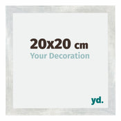 Mura MDF Fotokader 20x20cm Zilver Glanzend Vintage Voorzijde Maat | Yourdecoration.be