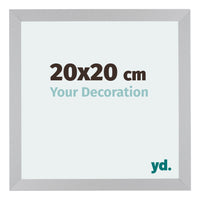 Mura MDF Fotokader 20x20cm Zilver Mat Voorzijde Maat | Yourdecoration.be