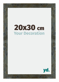 Mura MDF Fotokader 20x30cm Blauw Goud Gemeleerd Voorzijde Maat | Yourdecoration.be
