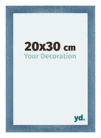 Mura MDF Fotokader 20x30cm Helder Blauw Geveegd Voorzijde Maat | Yourdecoration.be