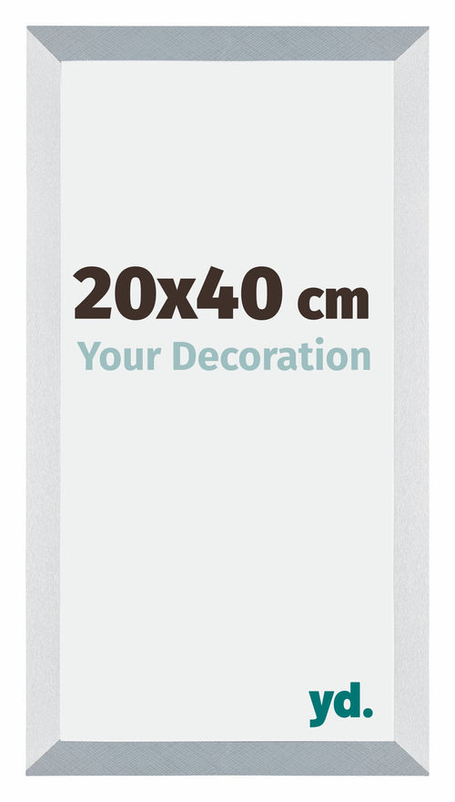 Mura MDF Fotokader 20x40cm Aluminium Geborsteld Voorzijde Maat | Yourdecoration.be