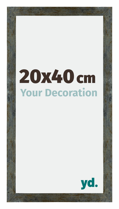 Mura MDF Fotokader 20x40cm Blauw Goud Gemeleerd Voorzijde Maat | Yourdecoration.be