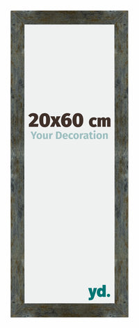Mura MDF Fotokader 20x60cm Blauw Goud Gemeleerd Voorzijde Maat | Yourdecoration.be