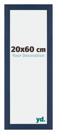 Mura MDF Fotokader 20x60cm Donkerblauw Geveegd Voorzijde Maat | Yourdecoration.be