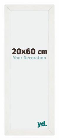 Mura MDF Fotokader 20x60cm Wit Geveegd Voorzijde Maat | Yourdecoration.be