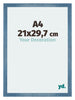 Mura MDF Fotokader 21x29 7cm A4 Helder Blauw Geveegd Voorzijde Maat | Yourdecoration.be