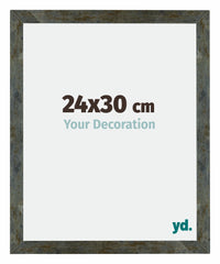 Mura MDF Fotokader 24x30cm Blauw Goud Gemeleerd Voorzijde Maat | Yourdecoration.be