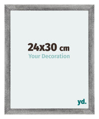 Mura MDF Fotokader 24x30cm Grijs Geveegd Voorzijde Maat | Yourdecoration.be