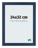 Mura MDF Fotokader 24x32cm Donkerblauw Geveegd Voorzijde Maat | Yourdecoration.be