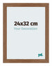 Mura MDF Fotokader 24x32cm Eiken Rustiek Voorzijde Maat | Yourdecoration.be