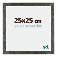 Mura MDF Fotokader 25x25cm Blauw Goud Gemeleerd Voorzijde Maat | Yourdecoration.be