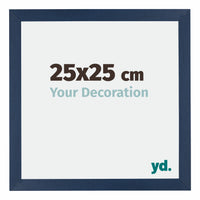 Mura MDF Fotokader 25x25cm Donkerblauw Geveegd Voorzijde Maat | Yourdecoration.be