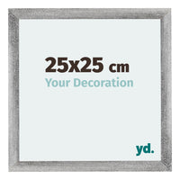 Mura MDF Fotokader 25x25cm Grijs Geveegd Voorzijde Maat | Yourdecoration.be