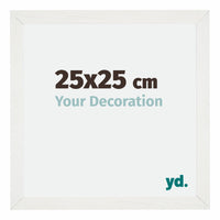 Mura MDF Fotokader 25x25cm Wit Geveegd Voorzijde Maat | Yourdecoration.be