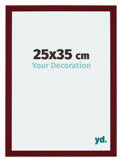 Mura MDF Fotokader 25x35cm Wijnrood Geveegd Voorzijde Maat | Yourdecoration.be
