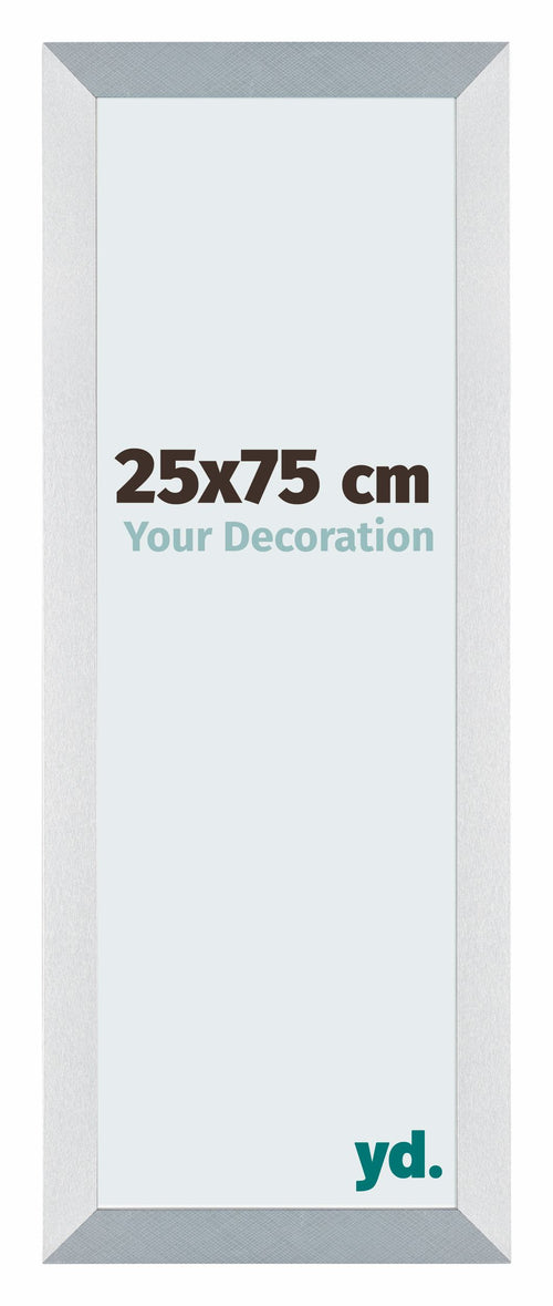 Mura MDF Fotokader 25x75cm Aluminium Geborsteld Voorzijde Maat | Yourdecoration.be
