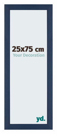 Mura MDF Fotokader 25x75cm Donkerblauw Geveegd Voorzijde Maat | Yourdecoration.be