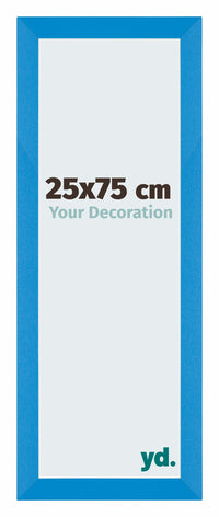 Mura MDF Fotokader 25x75cm Helder Blauw Voorzijde Maat | Yourdecoration.be