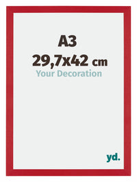 Mura MDF Fotokader 29 7x42cm A3 Rood Voorzijde Maat | Yourdecoration.be