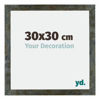 Mura MDF Fotokader 30x30cm Blauw Goud Gemeleerd Voorzijde Maat | Yourdecoration.be