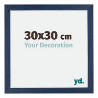 Mura MDF Fotokader 30x30cm Donkerblauw Geveegd Voorzijde Maat | Yourdecoration.be